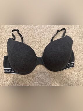 Victoria's Secret Cotton Logo-Band Lined Demi Bra